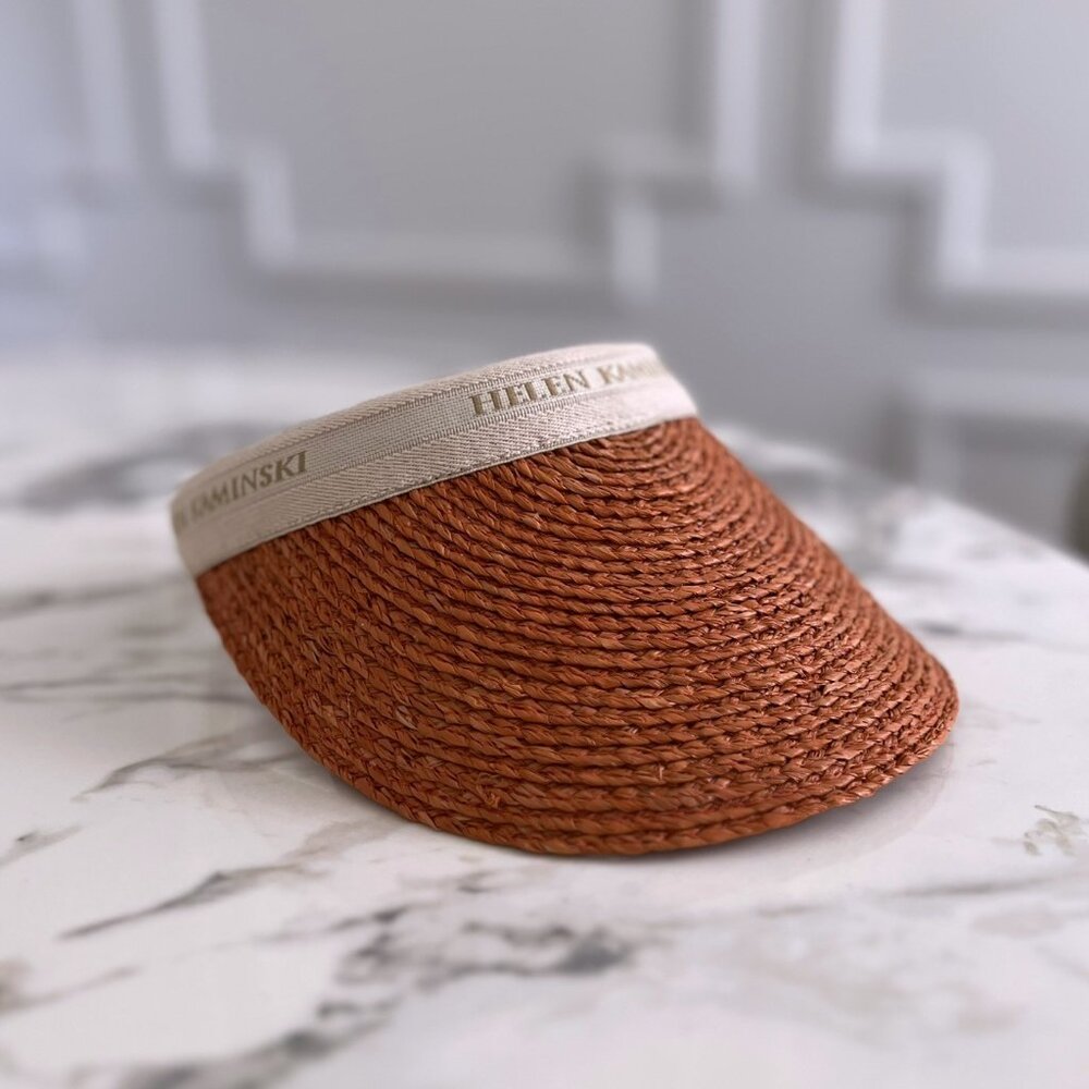 NWT - Helen Kaminski Bianca Visor - Sunset w/ Natural Logo👒🌅 - Picture 3 of 7